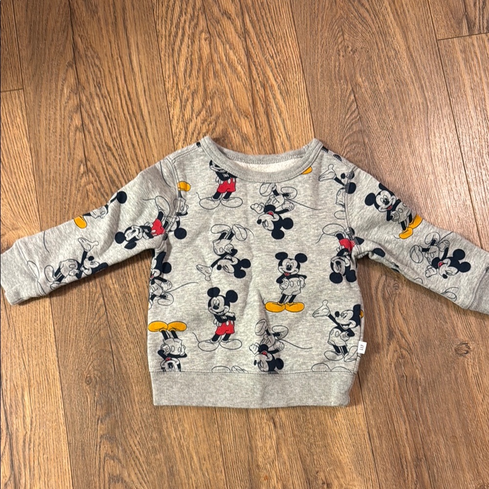 Baby Gap Disney Mickey Mouse Gray Sweatshirt